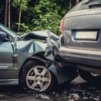 Rear-end collision between two cars